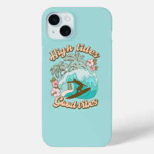 High Tides Surfing Tropical Beach iPhone 15 Plus Case