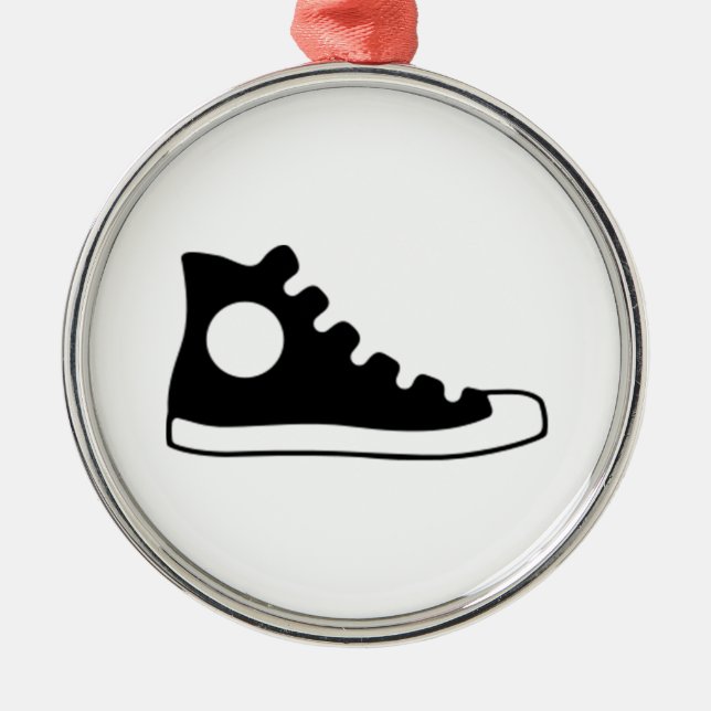 High Top Sneaker Metal Ornament (Front)