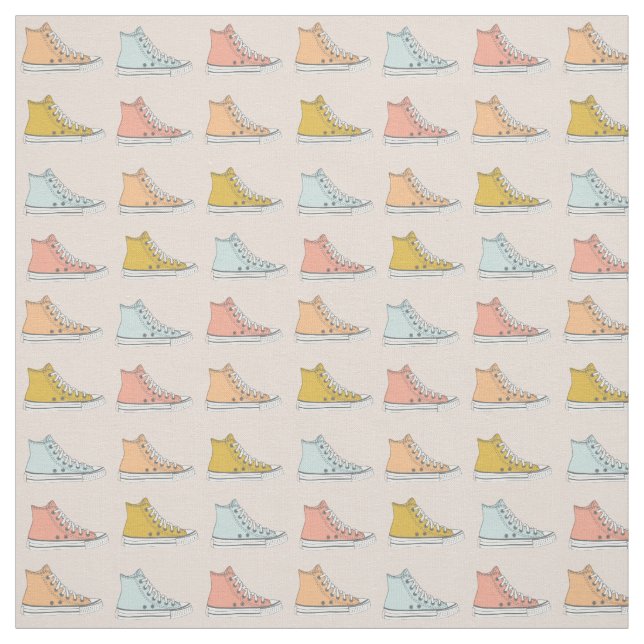 High-top sneakers shoes design fabric (Swatch)