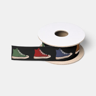 High-top sneakers shoes design satin ribbon