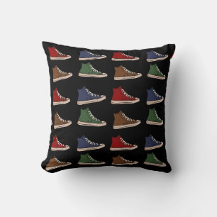 High-top sneakers shoes design throw pillow