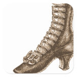 High Topped Victorian Shoe Square Sticker