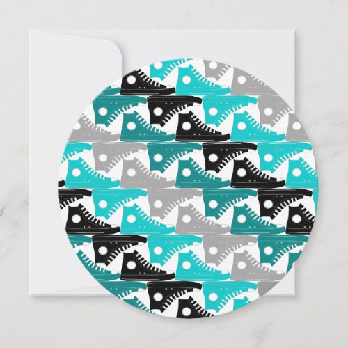 High Tops Teal-n-Black Custom Announcements