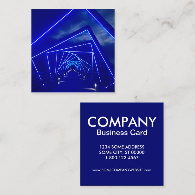 high trestle bridge square business card (Front/Back)