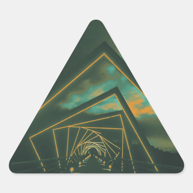 high trestle trail bridge triangle sticker (Front)