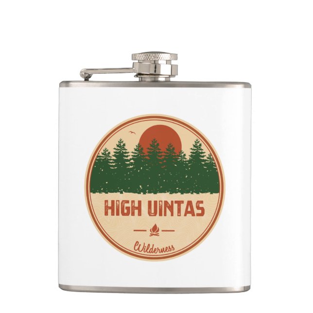 High Uintas Wilderness Utah Flask (Front)