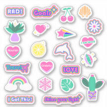 High Vibe Custom-Cut Vinyl Sticker Sheet V2 NEW