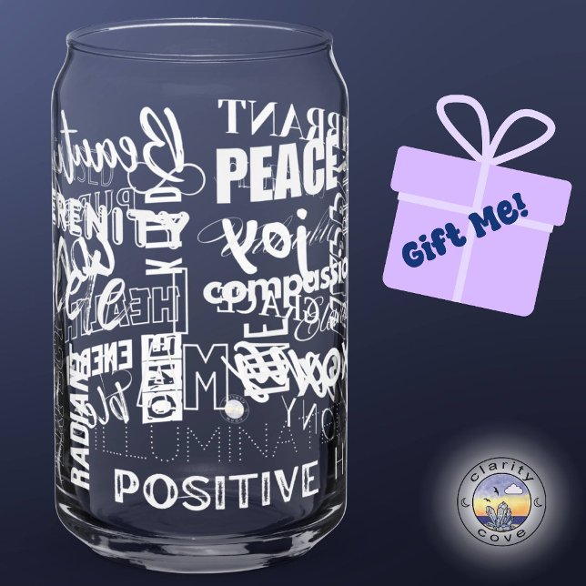 High Vibe I Am Positive Cleansed Energized Water Can Glass (Creator Uploaded)