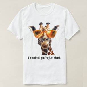 High View Giraffe With Sunglasses T-Shirt