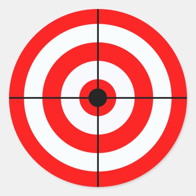 High Visibility Colorful  Bright Shooting Targets Classic Round Sticker (Front)