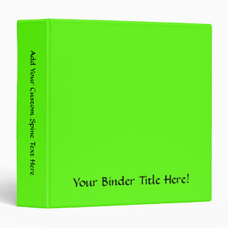 High Visibility Neon Green Binder