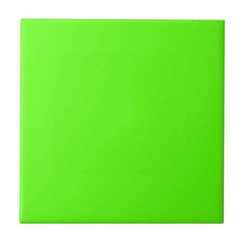 High Visibility Neon Green Ceramic Tile