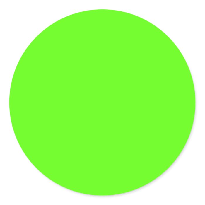 High Visibility Neon Green Round Stickers