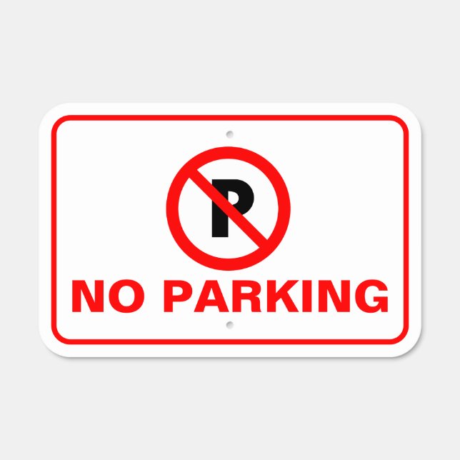High-Visibility No Parking Sign for Home or Lot (Front)