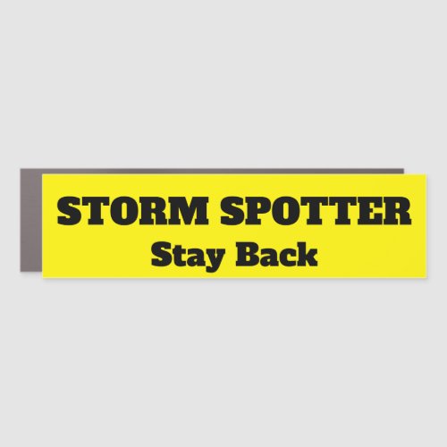 High Visibility Storm Spotter  Car Magnet