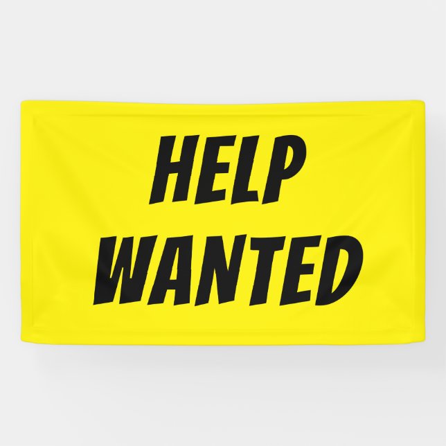 High-Visibility Yellow NOW HIRING Banner – Bold  (Horizontal)