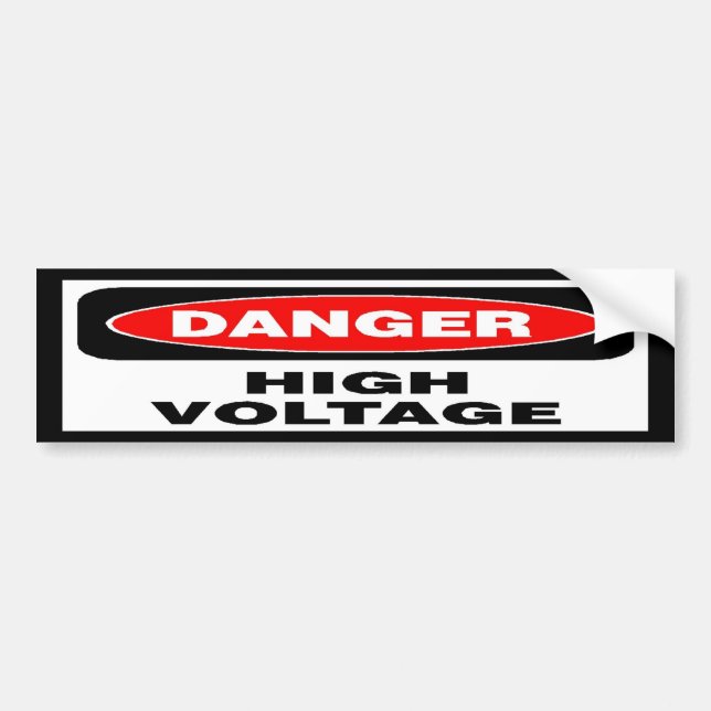 High Voltage Bumper Sticker (Front)