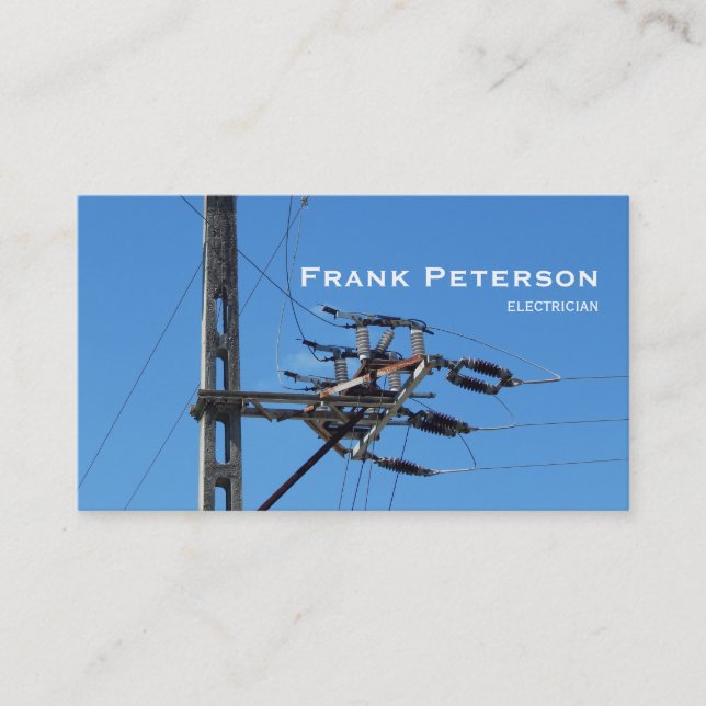 high-voltage electrician business card (Front)