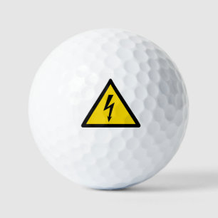 high voltage sign electric symbol caution danger p golf balls