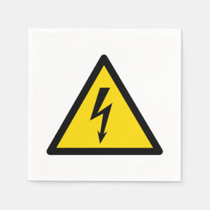 high voltage sign electric symbol caution danger p napkins