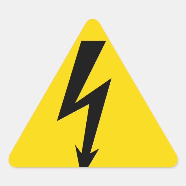 high voltage sign triangle sticker (Front)