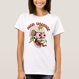 High voltage skull power electrician Lineman T-Shirt