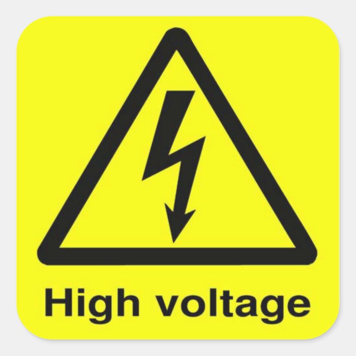 High Voltage Sticker | Zazzle