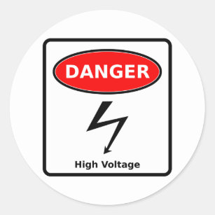 High Voltage Sticker