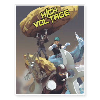 High Voltage Villains Temporary Tattoos
