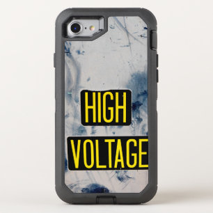 High Voltage Warning Sign - FUNNY OtterBox Defender iPhone SE/8/7 Case
