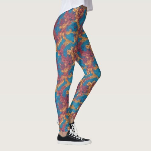 High_Waist Yoga Leggings with Unique Pattern