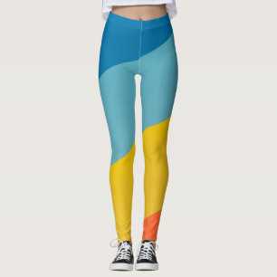 High-Waist Yoga Leggings with Unique Pattern