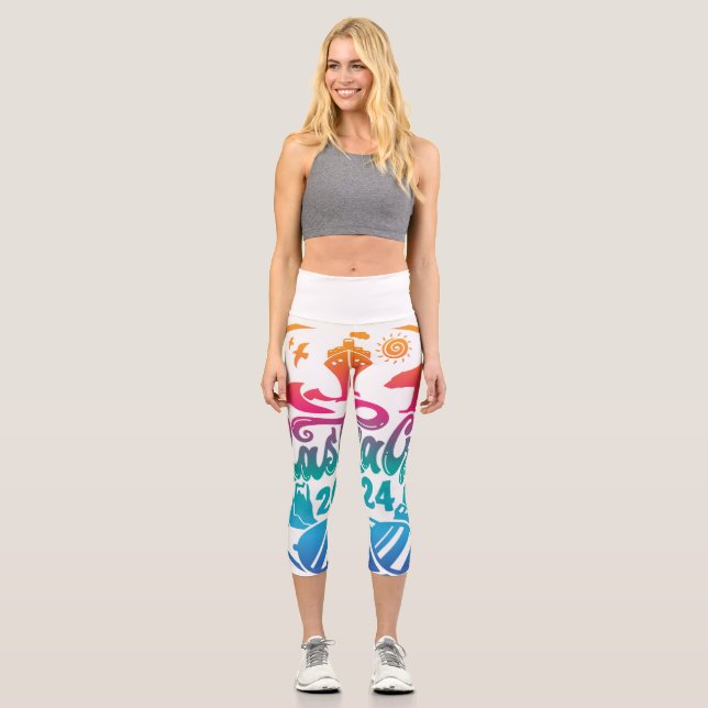 High Waisted Capris Alaska cruise ship Design (Front)