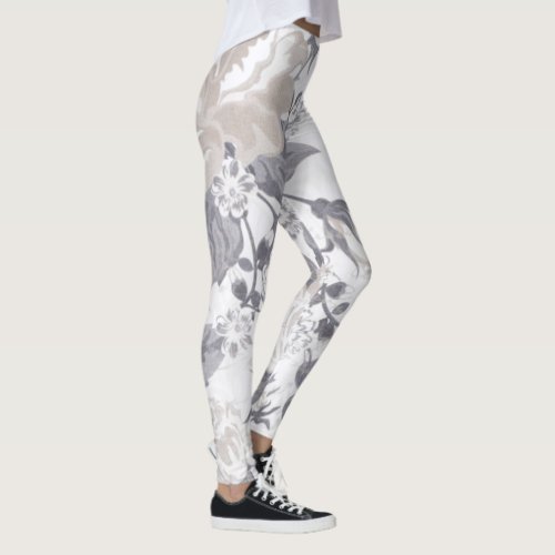 High Waisted Floral Seamless Workout Tummy Control Leggings