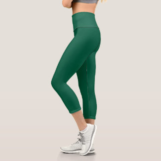High Waisted Yoga Capris, Hunter Green All Around Capri Leggings