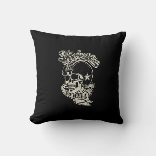 high way to hell throw pillow