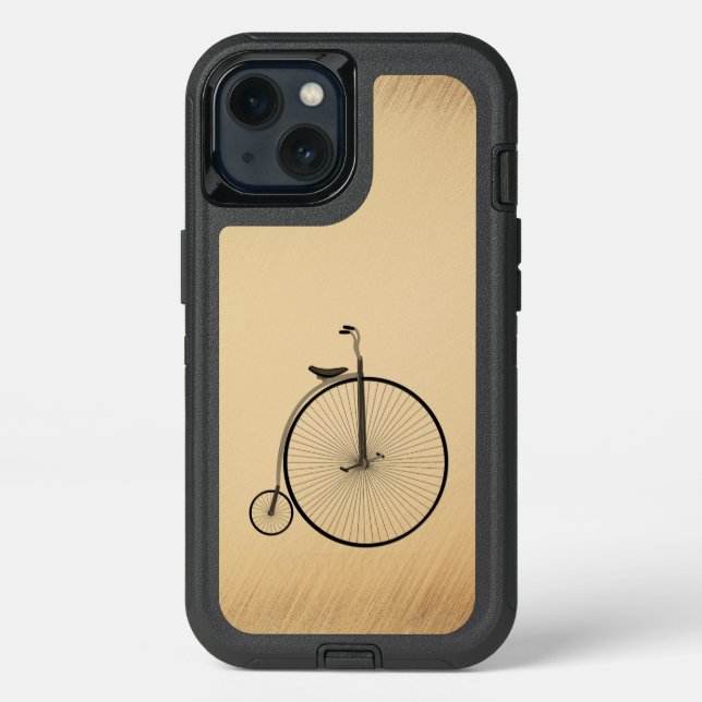 High-Wheel Antique Bicycle Rustic Otterbox iPhone Case (Back)