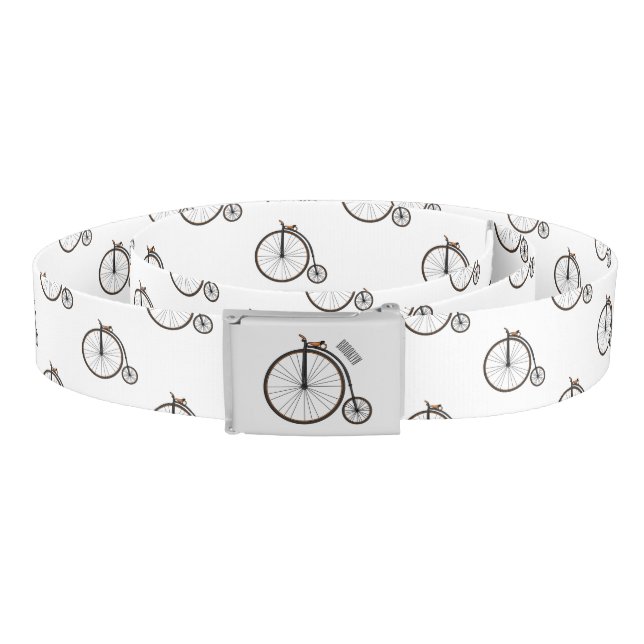 High wheel bicycle cartoon illustration  belt (Coil)