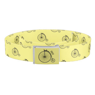 High wheel bicycle cartoon illustration belt
