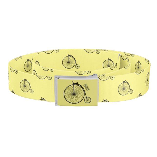 High wheel bicycle cartoon illustration belt (Coil)