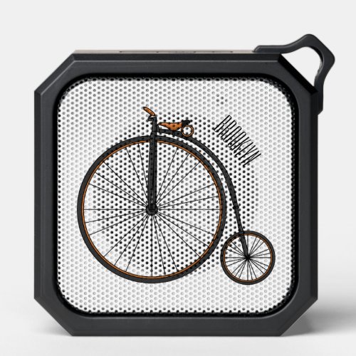 High wheel bicycle cartoon illustration bluetooth speaker