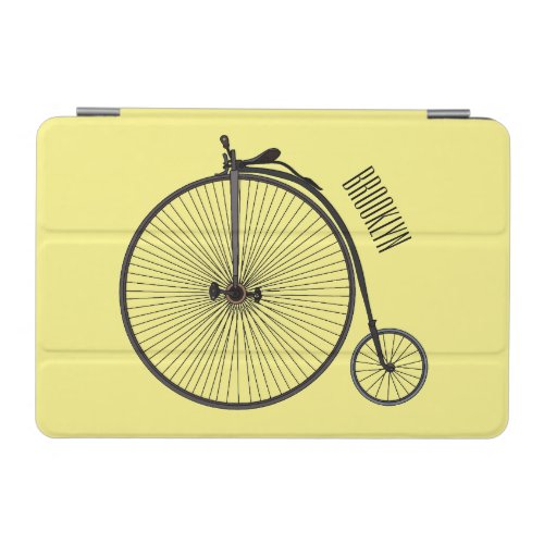 High wheel bicycle cartoon illustration iPad mini cover