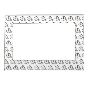 High wheel bicycle cartoon illustration magnetic frame