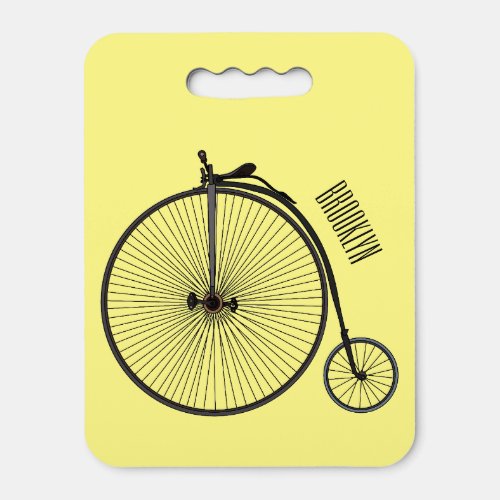 High wheel bicycle cartoon illustration seat cushion