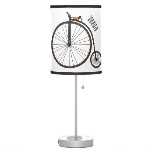 High wheel bicycle cartoon illustration table lamp