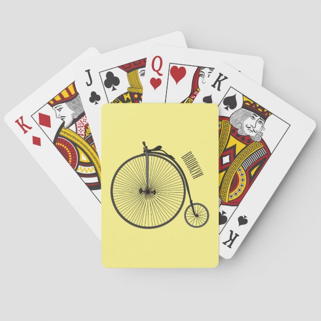 High wheel cartoon illustration poker cards (Back)
