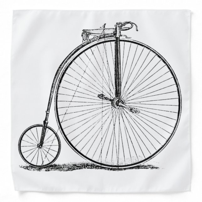 High Wheeler Bicycle Penny Farthing Bandana (Front)