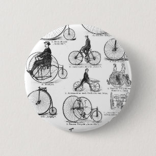 High Wheeler Bicycle Penny Farthing Button