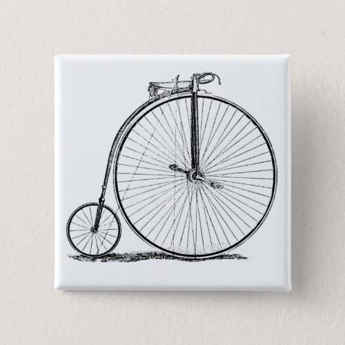 High Wheeler Bicycle Penny Farthing Button