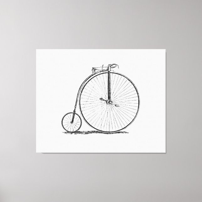 High Wheeler Bicycle Penny Farthing Canvas Print (Front)